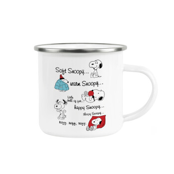 Snoopy manual, Metallic enamel cup white 360ml