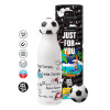 Soccer Metal mug thermos, double wall, 550ml