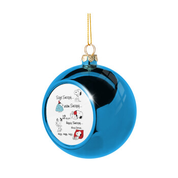 Snoopy manual, Χριστουγεννιάτικη μπάλα δένδρου Μπλε 8cm