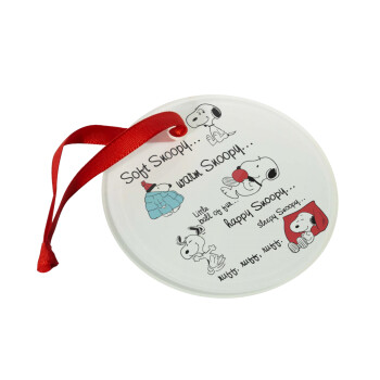 Snoopy manual, Χριστουγεννιάτικο στολίδι γυάλινο 9cm