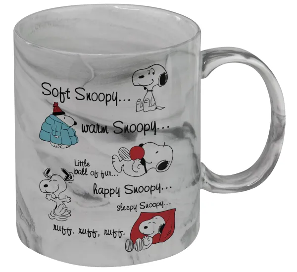 Snoopy manual — Mug ceramic marble style, 330ml