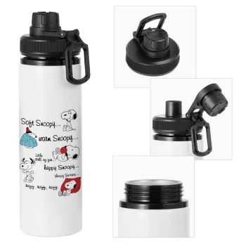 Snoopy manual, Metal water bottle with safety cap, aluminum 850ml