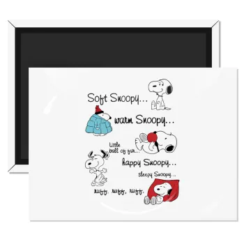 Snoopy manual, Ορθογώνιο μαγνητάκι ψυγείου διάστασης 9x6cm