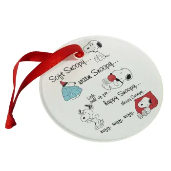 Snoopy manual, Christmas ornament glass 9cm