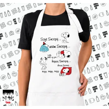 Snoopy manual, Ποδιά μακριά Σεφ ολόσωμη με τσέπες white (ΕΝΗΛΙΚΩΝ)