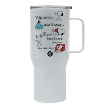 Snoopy manual, Mega Stainless steel Tumbler with lid, double wall 750L