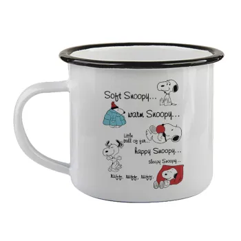 Snoopy manual, Κούπα εμαγιέ με μαύρο χείλος 360ml