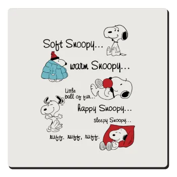Snoopy manual, Τετράγωνο μαγνητάκι ξύλινο 6x6cm