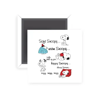 Snoopy manual, Μαγνητάκι ψυγείου τετράγωνο διάστασης 5x5cm