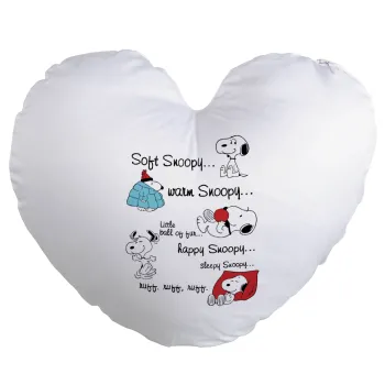 Snoopy manual, Μαξιλάρι καναπέ καρδιά 40x40cm περιέχεται το  γέμισμα