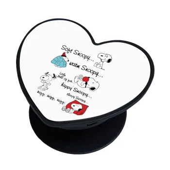 Snoopy manual, Phone Holders Stand  καρδιά Μαύρο Βάση Στήριξης Κινητού στο Χέρι