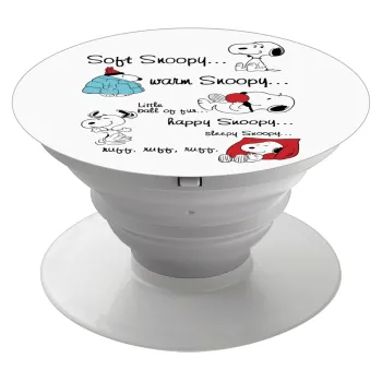 Snoopy manual, Phone Holders Stand  White Hand-held Mobile Phone Holder