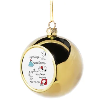 Snoopy manual, Golden Christmas tree ball ornament 8cm
