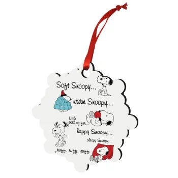 Snoopy manual, Στολίδι Χριστουγεννιάτικο στολίδι snowflake ξύλινο 7.5cm