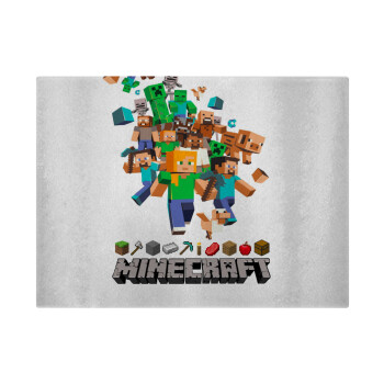 Minecraft adventure, Επιφάνεια κοπής γυάλινη (38x28cm)