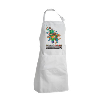 Minecraft adventure, Adult Chef Apron (with sliders and 2 pockets)