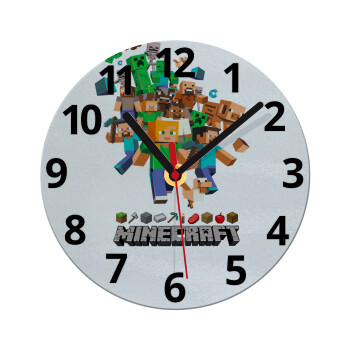 Minecraft adventure, Ρολόι τοίχου γυάλινο (20cm)
