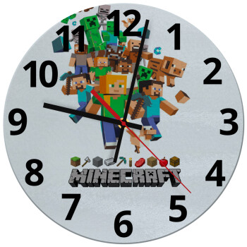 Minecraft adventure, Ρολόι τοίχου γυάλινο (30cm)