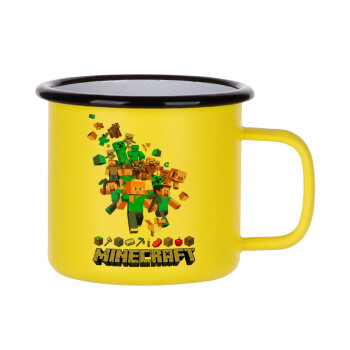 Minecraft adventure, Metallic enamel MATT Yellow cup 360ml