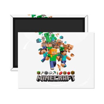 Minecraft adventure, Ορθογώνιο μαγνητάκι ψυγείου διάστασης 9x6cm