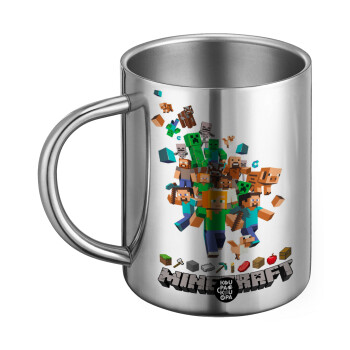 Minecraft adventure, Ανοξείδωτη Μεταλλική Κούπα 450ml - Διπλού Τοιχώματος