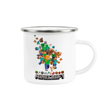 Minecraft adventure, Metallic enamel cup white 360ml