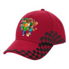Adult Cap RACING Ultimate Red/Black, (100% COTTON DRILL, ADULT, UNISEX, ONE SIZE ADULT)