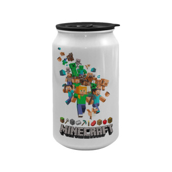 Minecraft adventure, Κούπα ταξιδιού μεταλλική με καπάκι (tin-can) 500ml