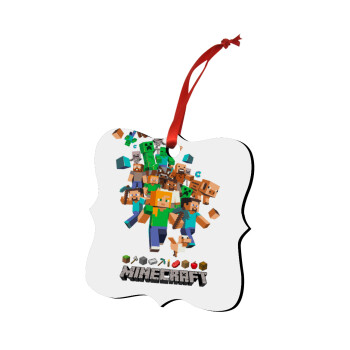 Minecraft adventure, Christmas ornament polygon wooden 7.5cm