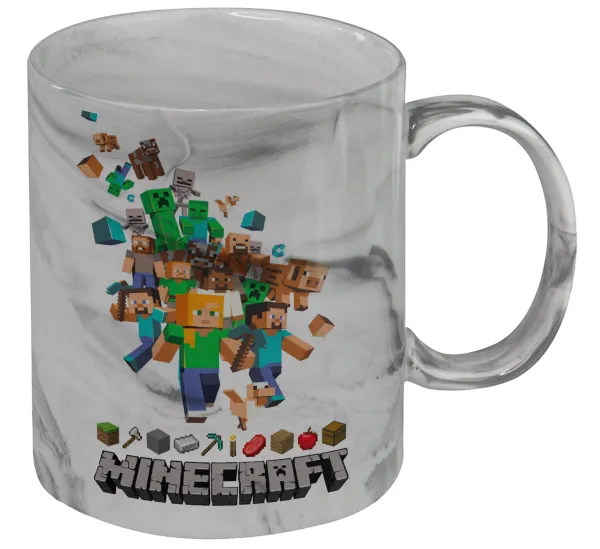 Minecraft adventure — Κούπα κεραμική, marble style (μάρμαρο), 330ml