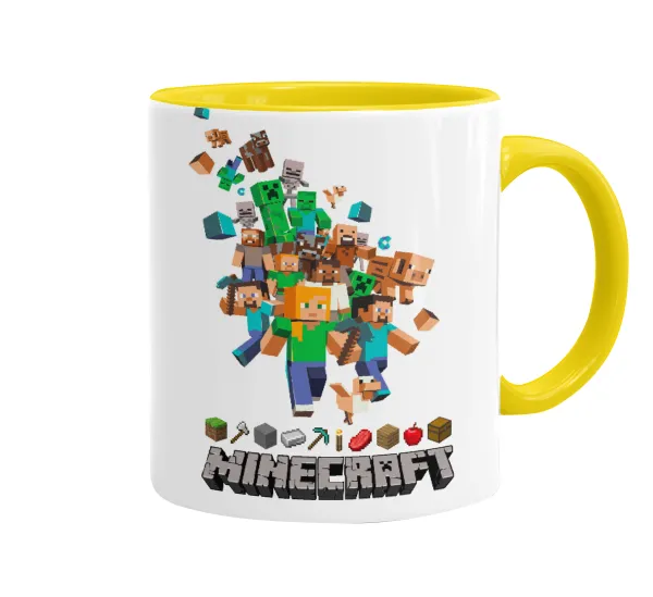Minecraft adventure — Mug colored yellow, ceramic, 330ml
