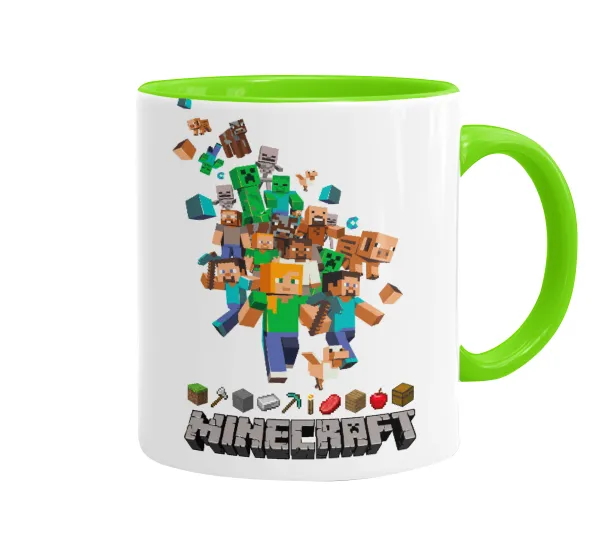 Minecraft adventure — Κούπα χρωματιστή βεραμάν, κεραμική, 330ml