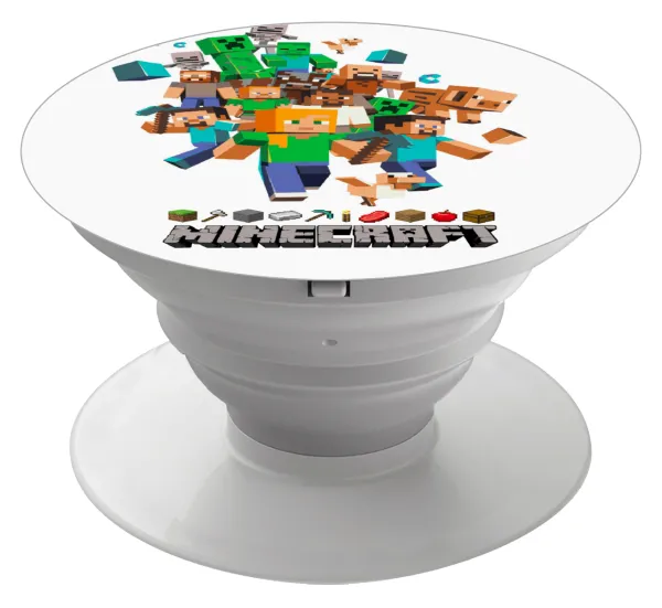 Minecraft adventure — Phone Holders Stand  White Hand-held Mobile Phone Holder