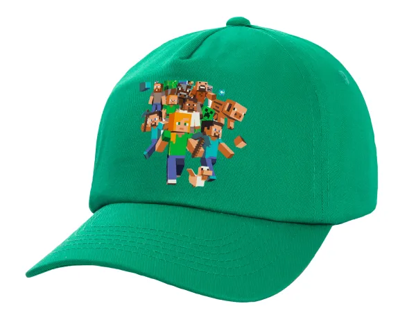 Minecraft adventure — Adult Baseball Cap, 100% Cotton, Green (COTTON, ADULT, UNISEX, ONE SIZE)