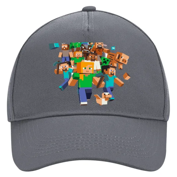 Minecraft adventure — Ultimate Adult Hat Grey, (100% COTTON DRILL, ADULT, UNISEX, ONE SIZE)