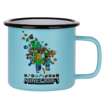 Minecraft adventure, Κούπα Μεταλλική εμαγιέ ΜΑΤ σιέλ 360ml
