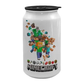 Minecraft adventure, Κούπα ταξιδιού μεταλλική με καπάκι (tin-can) 500ml