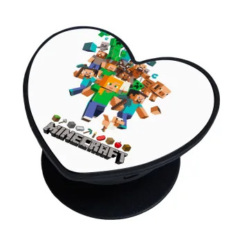 Minecraft adventure, Phone Holders Stand  καρδιά Μαύρο Βάση Στήριξης Κινητού στο Χέρι