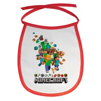 Minecraft adventure, Σαλιάρα μωρού αλέκιαστη με κορδόνι Κόκκινη