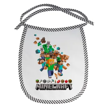 Minecraft adventure, Σαλιάρα μωρού αλέκιαστη με κορδόνι Μαύρη