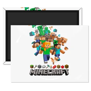 Minecraft adventure, Ορθογώνιο μαγνητάκι ψυγείου διάστασης 9x6cm
