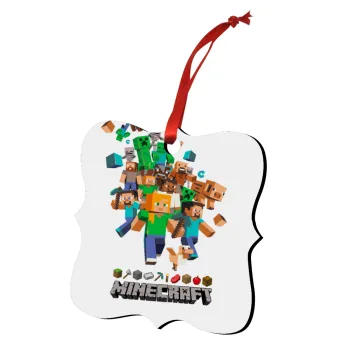 Minecraft adventure, Christmas ornament polygon wooden 7.5cm