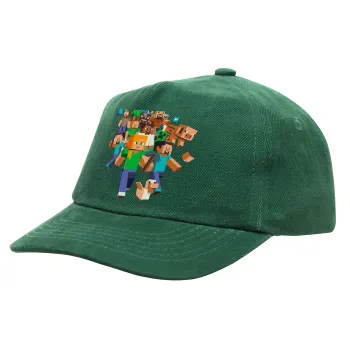 Minecraft adventure, Children's Baseball Cap, 100% Cotton Drill, GREEN (COTTON, CHILDREN'S, ONE SIZE)