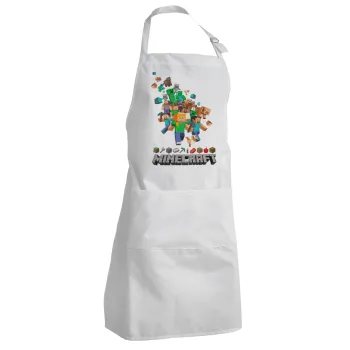 Minecraft adventure, Adult Chef Apron (with sliders and 2 pockets)