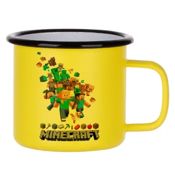 Minecraft adventure, Metallic enamel MATT Yellow cup 360ml