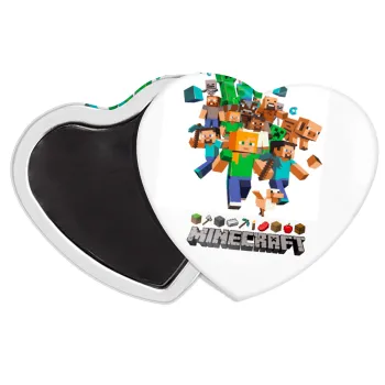 Minecraft adventure, Μαγνητάκι καρδιά (57x52mm)