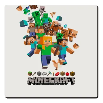 Minecraft adventure, Τετράγωνο μαγνητάκι ξύλινο 6x6cm