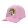 Καπέλο παιδικό casual μπειζμπολ, 100% Βαμβακερό Twill, ΡΟΖ (ΒΑΜΒΑΚΕΡΟ, ΠΑΙΔΙΚΟ, ONE SIZE)