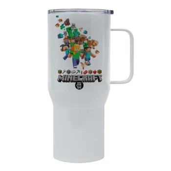 Minecraft adventure, Mega Stainless steel Tumbler with lid, double wall 750L