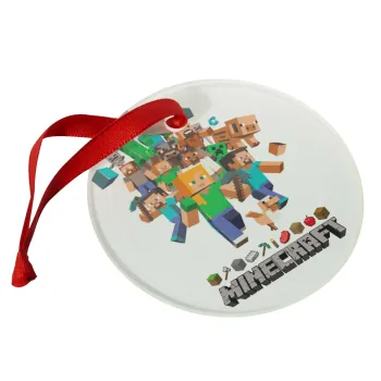 Minecraft adventure, Στολίδι Χριστουγεννιάτικο στολίδι γυάλινο 9cm
